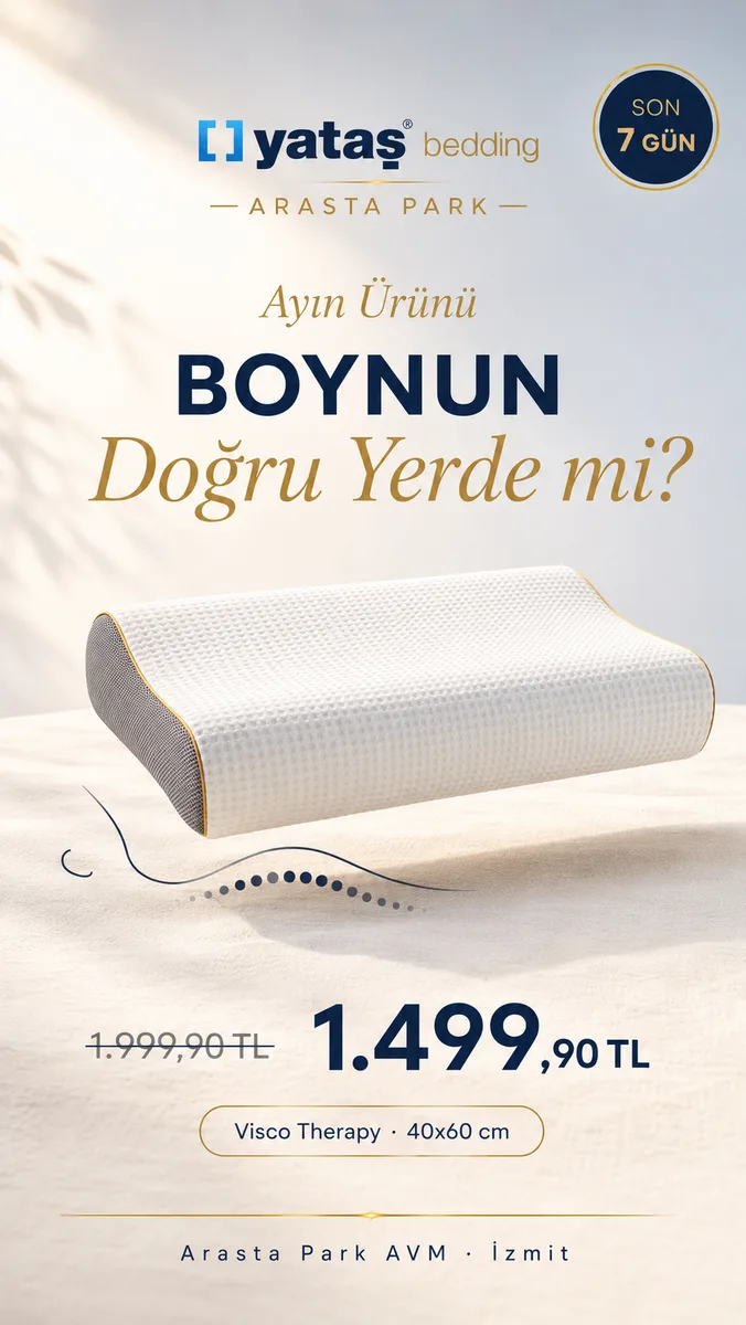 Boynun doğru yerde mi — Visco Therapy yastık kampanyası